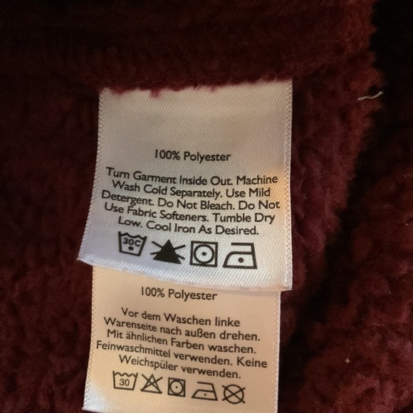 Eddie Bauer Quest Plush Snap Mock Pullover Fleece Jacket Women’s Wine Size Large - Picture 6 of 7